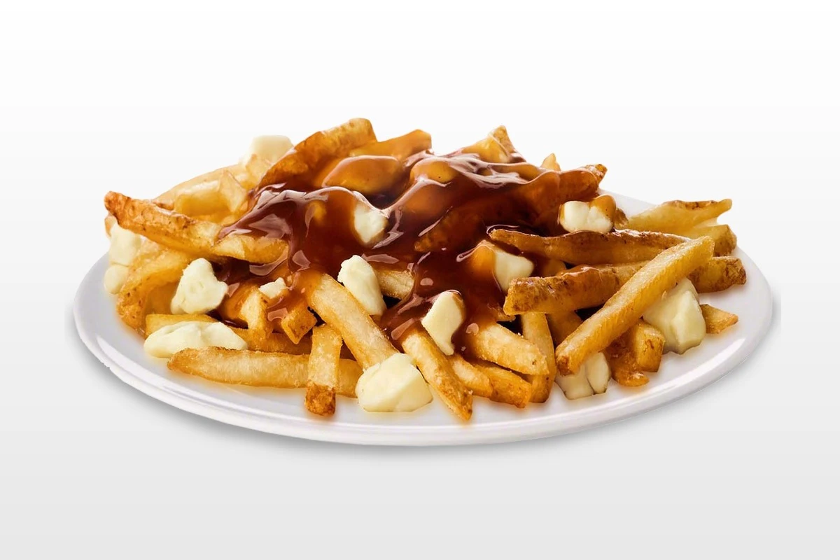 Poutine with cheese curds and gravy.